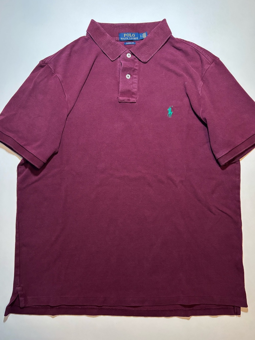 Vintage Polo by Ralph Lauren Men’s Maroon Short-Sleeve Polo